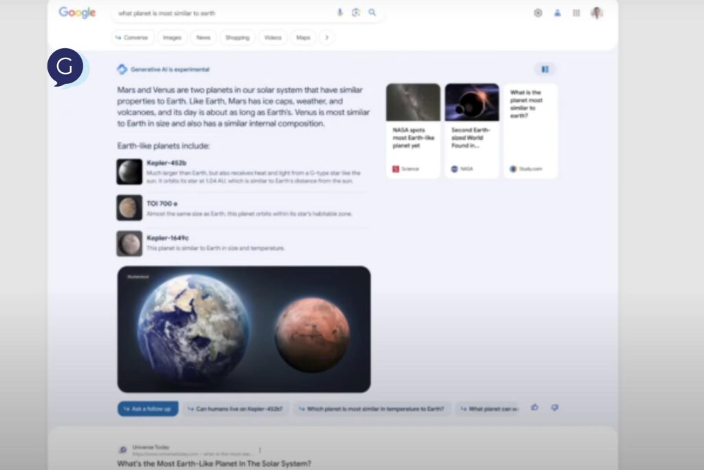 Search Generative Experience (SGE)