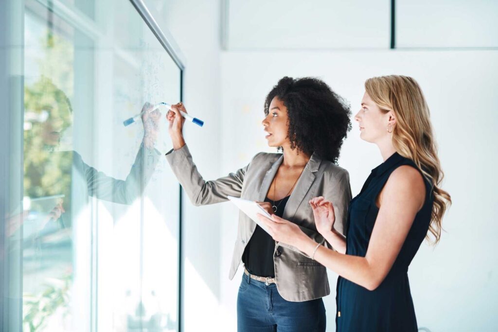 Marketing strategy and planning by two ladies